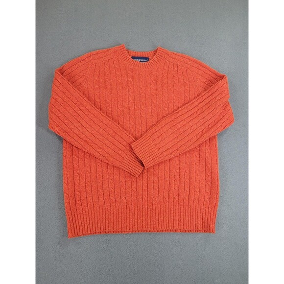 Davis & Squire Sweater Mens Medium Cashmere Crewneck 2 Ply Pullover Soft Knit - Picture 1 of 8